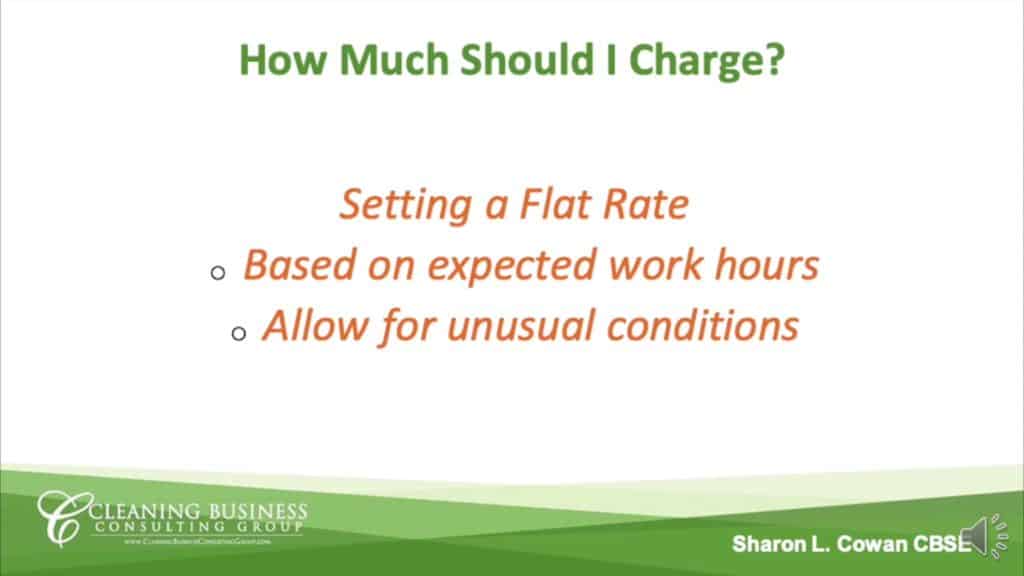 Sharon Cowan’s presentation slide: Setting a Flat Rate