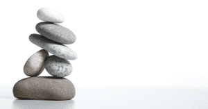 a stack of perfectly-balanced pebbles