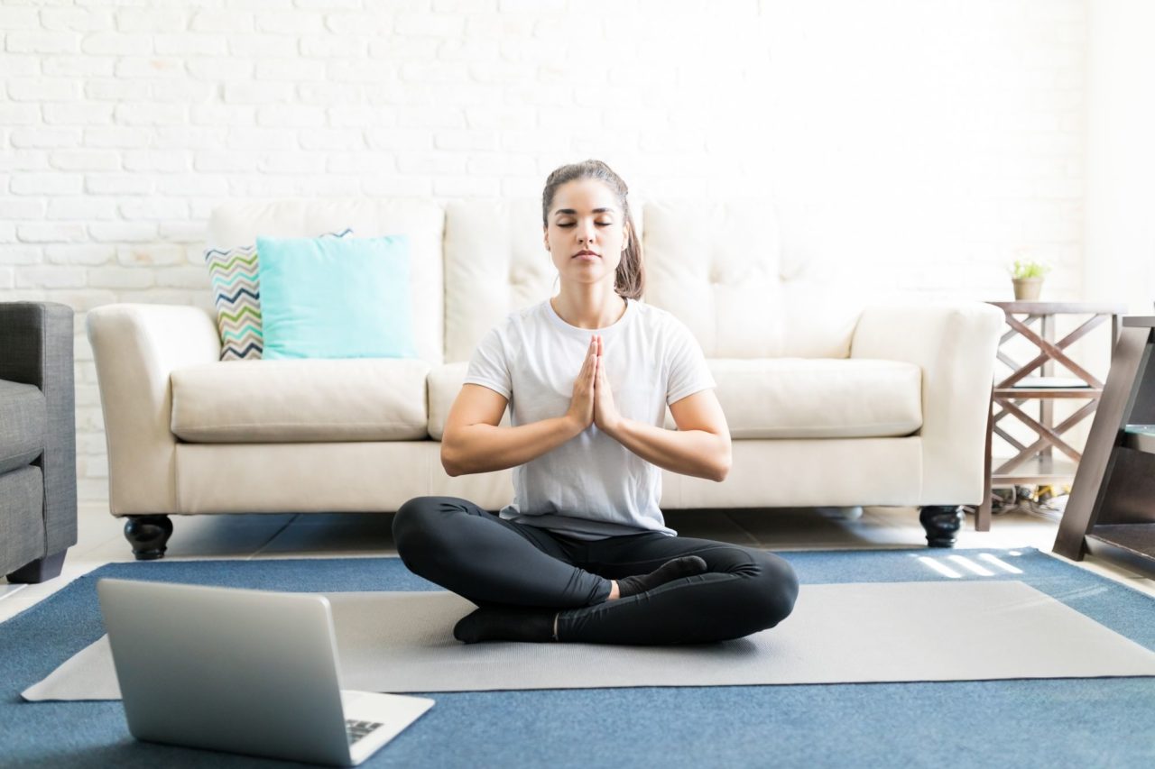 girl doing yoga