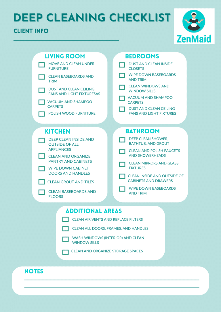 House Cleaning Checklists for Cleaning Businesses: Professional ...