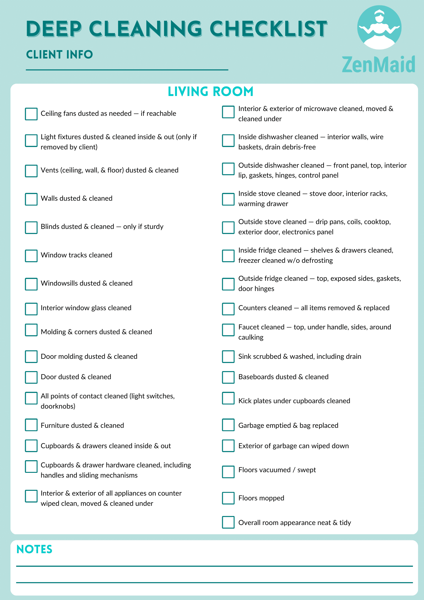 House Cleaning Checklists for Cleaning Businesses: Professional