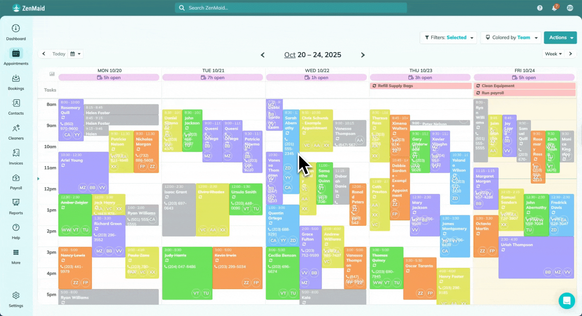 Zenmaid Scheduling Preview GIF