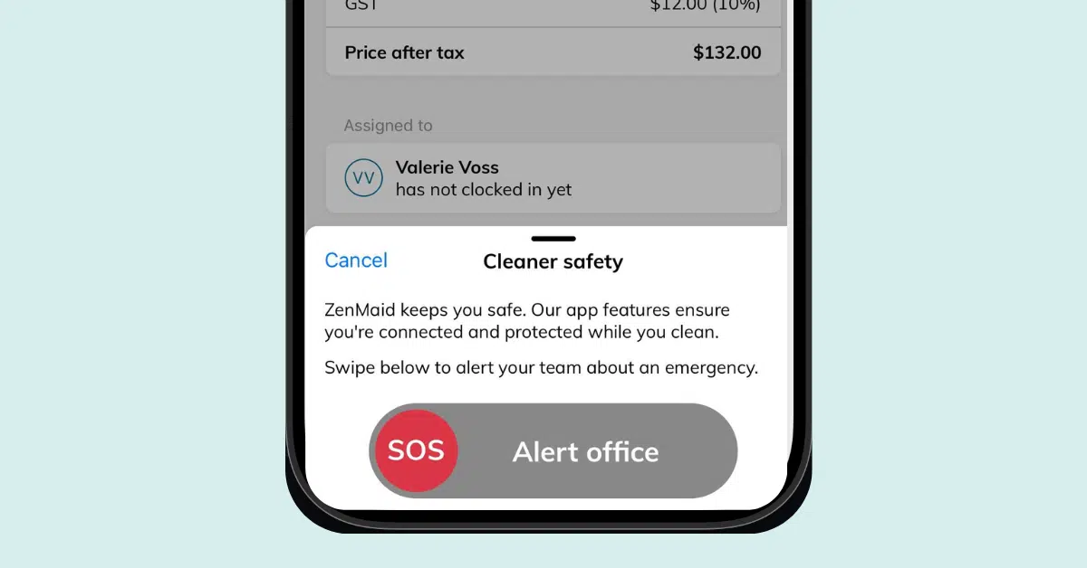 ZenMaid SOS Feature Preview Screenshot