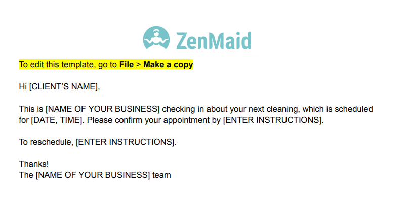 Cancellation Policy Template For Clients