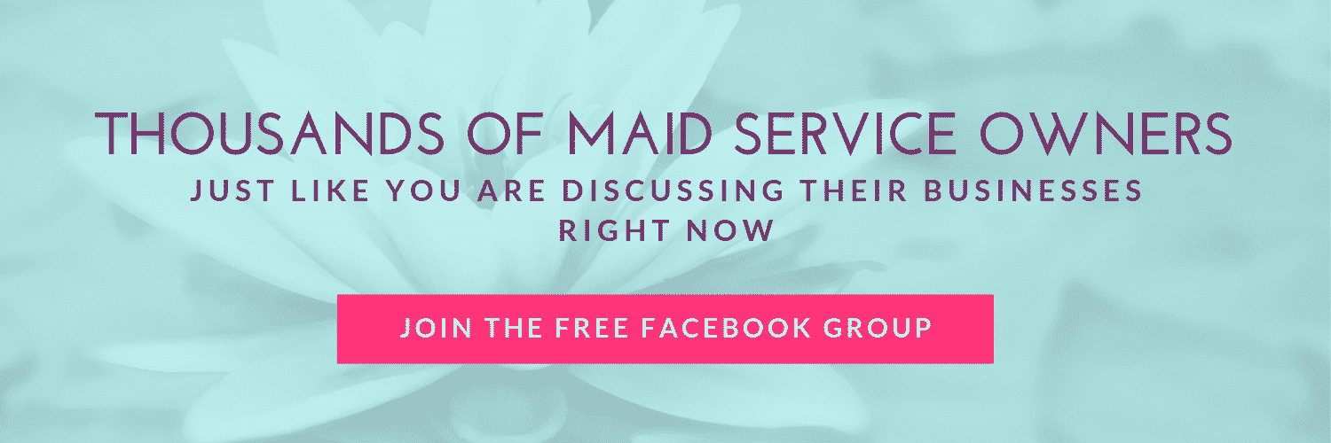 Banner image advertising the Maid Service Facebook group