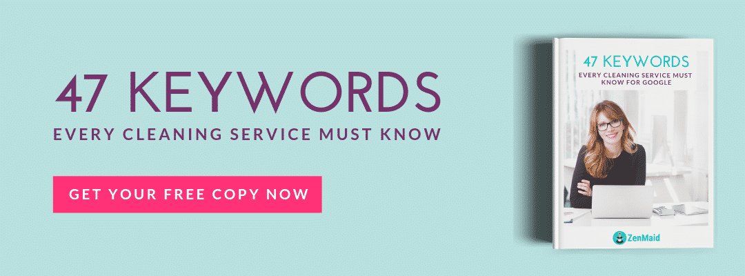 Banner image highlighting the 47 keywords every cleaning service must know